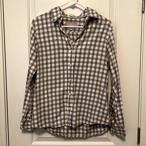 Banana Republic Womens soft wash checkered flannel button up.
